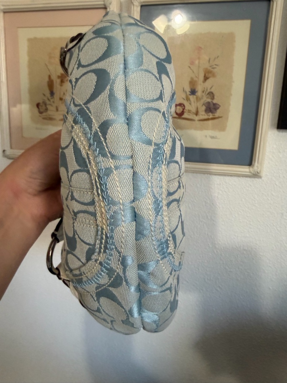 Coach 10599 Signature Leather Canvas in Blue - Picture 3 of 11